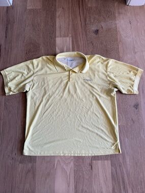Columbia Men's Pale Yellow Polo Shirt